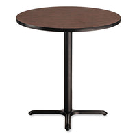 Cafe Table, 36" Diameter X 36h, Round Top/x-base, Mahogany Top, Black Base, Ships In 1-3 Business Days