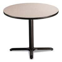 Cafe Table, 36" Diameter X 30h, Round Top/x-base, Gray Nebula, Black Base, Ships In 1-3 Business Days
