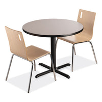 Cafe Table, 36" Diameter X 30h, Round Top/x-base, Gray Nebula, Black Base, Ships In 1-3 Business Days