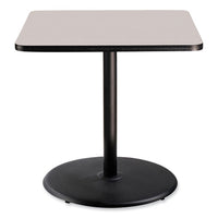 Cafe Table, 36w X 36d X 36h, Square Top/round Base, Gray Nebula Top, Black Base, Ships In 1-3 Business Days
