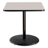 Cafe Table, 36w X 36d X 36h, Square Top/round Base, Gray Nebula Top, Black Base, Ships In 1-3 Business Days