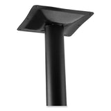 Cafe Table, 36w X 36d X 36h, Square Top/round Base, Mahogany Top, Black Base, Ships In 1-3 Business Days