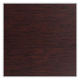 Cafe Table, 36w X 36d X 36h, Square Top/round Base, Mahogany Top, Black Base, Ships In 1-3 Business Days