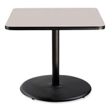 Cafe Table, 36w X 36d X 30h, Square Top/round Base, Gray Nebula Top, Black Base, Ships In 1-3 Business Days