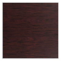 Cafe Table, 36w X 36d X 30h, Square Top/round Base, Mahogany Top, Black Base, Ships In 1-3 Business Days