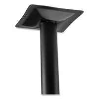 Cafe Table, 36w X 36d X 30h, Square Top/round Base, Mahogany Top, Black Base, Ships In 1-3 Business Days