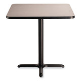 Cafe Table, 36w X 36d X 36h, Square Top/x-base, Gray Nebula Top, Black Base, Ships In 1-3 Business Days