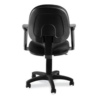 Comfort Task Chair With Arms, Supports Up To 300lb, 19" To 23" Seat Height, Black Seat/back, Black/base,ships In 1-3 Bus Days