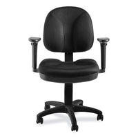 Comfort Task Chair With Arms, Supports Up To 300lb, 19" To 23" Seat Height, Black Seat/back, Black/base,ships In 1-3 Bus Days
