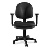 Comfort Task Chair With Arms, Supports Up To 300lb, 19" To 23" Seat Height, Black Seat/back, Black/base,ships In 1-3 Bus Days