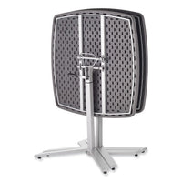 Cafe Time Adjustable-height Table, Square, 36w X 36d X 30 To 42h, Charcoal Slate, Ships In 1-3 Business Days
