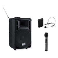 Wireless Pa System With Wireless Headset Microphone, 40 W, Black, Ships In 1-3 Business Days