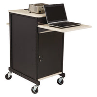 Jumbo Presentation Cart, 21 X 33 X 40, Ivory/black