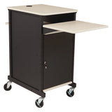 Jumbo Presentation Cart, 21 X 33 X 40, Ivory/black