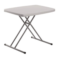 Height Adjustable Personal Folding Table, Rectangular, 20 X 30 X 27.87, Speckled Gray Top, Gray Base/legs