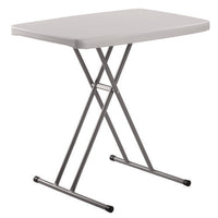 Height Adjustable Personal Folding Table, Rectangular, 20 X 30 X 27.87, Speckled Gray Top, Gray Base/legs