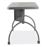 Teacher's Workpod Desk, 48" X 24" X 30", Charcoal Slate, Ships In 1-3 Business Days