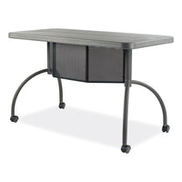 Teacher's Workpod Desk, 48" X 24" X 30", Charcoal Slate, Ships In 1-3 Business Days