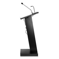 Zed Lectern With Speaker, 19.75 X 19.75 X 49, Black, Ships In 1-3 Business Days