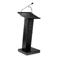Zed Lectern With Speaker, 19.75 X 19.75 X 49, Black, Ships In 1-3 Business Days