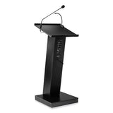 Zed Lectern With Speaker, 19.75 X 19.75 X 49, Black, Ships In 1-3 Business Days