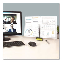 Desktop Pro Plastic Document Stand Bar, 2 Sheet Capacity, Plastic, Black