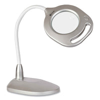 2-in-1 Led Magnifier Floor And Table Light, 39.5" High, Silver/white, Ships In 1-3 Business Days