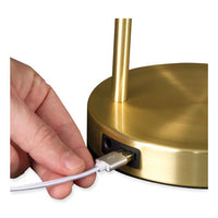 Wellness Series Direct Led Desk Lamp, 4" To 18" High, Brass, Ships In 1-3 Business Days