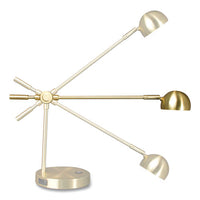 Wellness Series Direct Led Desk Lamp, 4" To 18" High, Brass, Ships In 1-3 Business Days