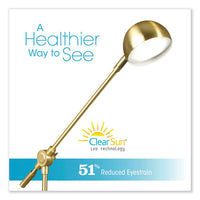 Wellness Series Direct Led Desk Lamp, 4" To 18" High, Brass, Ships In 1-3 Business Days