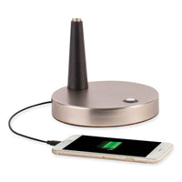 Wellness Series Adjust Led Desk Lamp, 3" To 22" High, Silver/matte Black, Ships In 1-3 Business Days
