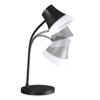 Wellness Series Shine Led Desk Lamp, 12" To 17" High, Black, Ships In 1-3 Business Days