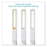Wellness Series Slimline Led Desk Lamp, 5" To 20.25" High, White, Ships In 1-3 Business Days