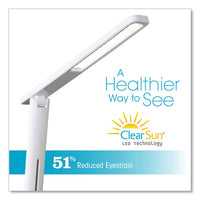 Wellness Series Slimline Led Desk Lamp, 5" To 20.25" High, White, Ships In 1-3 Business Days