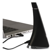 Wellness Series Recharge Led Desk Lamp, 10.75" To 18.75" High, Black, Ships In 1-3 Business Days