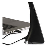 Wellness Series Recharge Led Desk Lamp, 10.75" To 18.75" High, Black, Ships In 1-3 Business Days