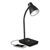 Wellness Series Infuse Led Desk Lamp With Wireless And Usb Charging, 15.5" High, Black, Ships In 1-3 Business Days