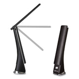 Rise Led Desk Lamp With Digital Display, 12" To 19" High, Black, Ships In 1-3 Business Days