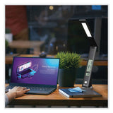 Rise Led Desk Lamp With Digital Display, 12" To 19" High, Black, Ships In 1-3 Business Days