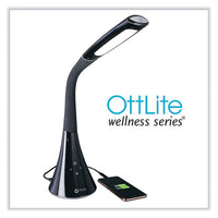 Wellness Series Swerve Led Desk Lamp, 23.25" High, Black, Ships In 1-3 Business Days