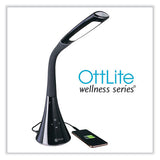 Wellness Series Swerve Led Desk Lamp, 23.25" High, Black, Ships In 1-3 Business Days