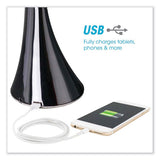 Wellness Series Swerve Led Desk Lamp, 23.25" High, Black, Ships In 1-3 Business Days