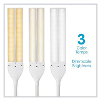 Pivot Led Desk Lamp With Dual Shades, 13.25" To 26" High, White, Ships In 1-3 Business Days