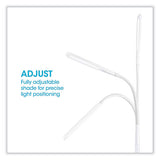 Flex Led Floor Lamp, 49" To 71" High, White, Ships In 1-3 Business Days