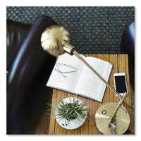 Wellness Series Refine Led Desk Lamp, 27" High, Antiqued Brass, Ships In 1-3 Business Days