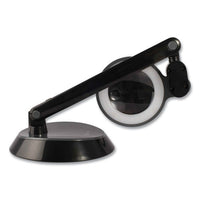 Space-saving Led Magnifier Desk Lamp, 14" High, Black, Ships In 1-3 Business Days