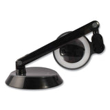 Space-saving Led Magnifier Desk Lamp, 14" High, Black, Ships In 1-3 Business Days