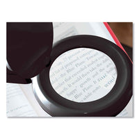 Space-saving Led Magnifier Desk Lamp, 14" High, Black, Ships In 1-3 Business Days