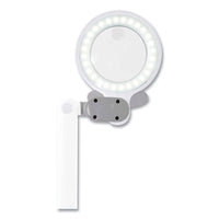 Space-saving Led Magnifier Desk Lamp, 14" High, White, Ships In 1-3 Business Days