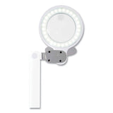 Space-saving Led Magnifier Desk Lamp, 14" High, White, Ships In 1-3 Business Days